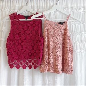 Floral Crochet Tank Top Set Bundle - Forever 21